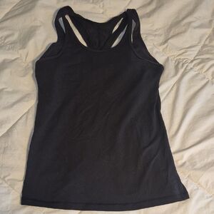 Lululemon Women's Black Tank Top W/ a Built In Bra